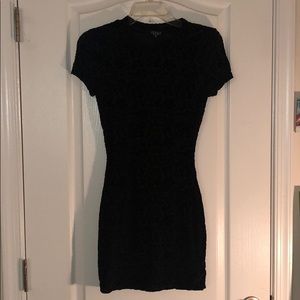 LBD black dress w/velvet print